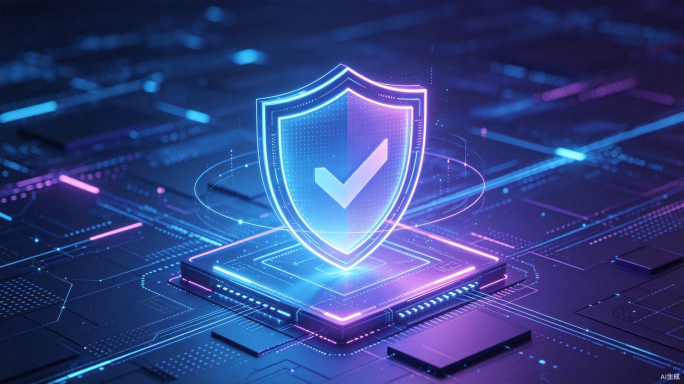 Digitaler Schutzschild steht für Datensicherheit